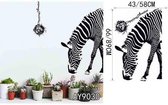 3D Sticker Decoratie DIY Zebra Adesivo De Parede Animal Vinyl Decals DIY Wall Stickers Abstract Art Murals Zoo Home Decor Removable Wall Paper - AY9030 / Small