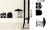 3D Sticker Decoratie Familie Baby Muis Gat Muurstickers voor kinderen Kamers Decals Vinyl Wall Art decoratie Home Vintage muurschildering Kerstdecoratie - Mice8 / Large