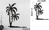 3D Sticker Decoratie Grote palmbomen Vogel Verwijderbaar Vinly Muurtattoo Art Mural Decor Sticker Muursticker Interieur - Palm2 / Small