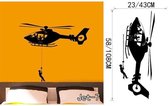 3D Sticker Decoratie Gepersonaliseerd vliegtuig Vinyl muurstickers Kinderkamer Sticker Jet Art muurstickers muurschildering voor kinderen kamers Helicopter Home Decoration - Jet7 /