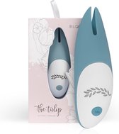 The Tulip Clitoris Vibrator – Vibrators voor Vrouwen – Stijlvolle Clitoris Vibrator – Inclusief Oogmasker en Toy Bag - Blauw