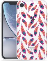 Geschikt voor Apple iPhone Xr Hoesje Feather Art - Designed by Cazy