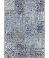 Patchwork Vloerkleed Dices - Denim Blue 200x290 cm