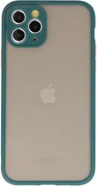 Hoesje Geschikt voor de iPhone 11 Pro - Hard Case Backcover Telefoonhoesje - Donker Groen