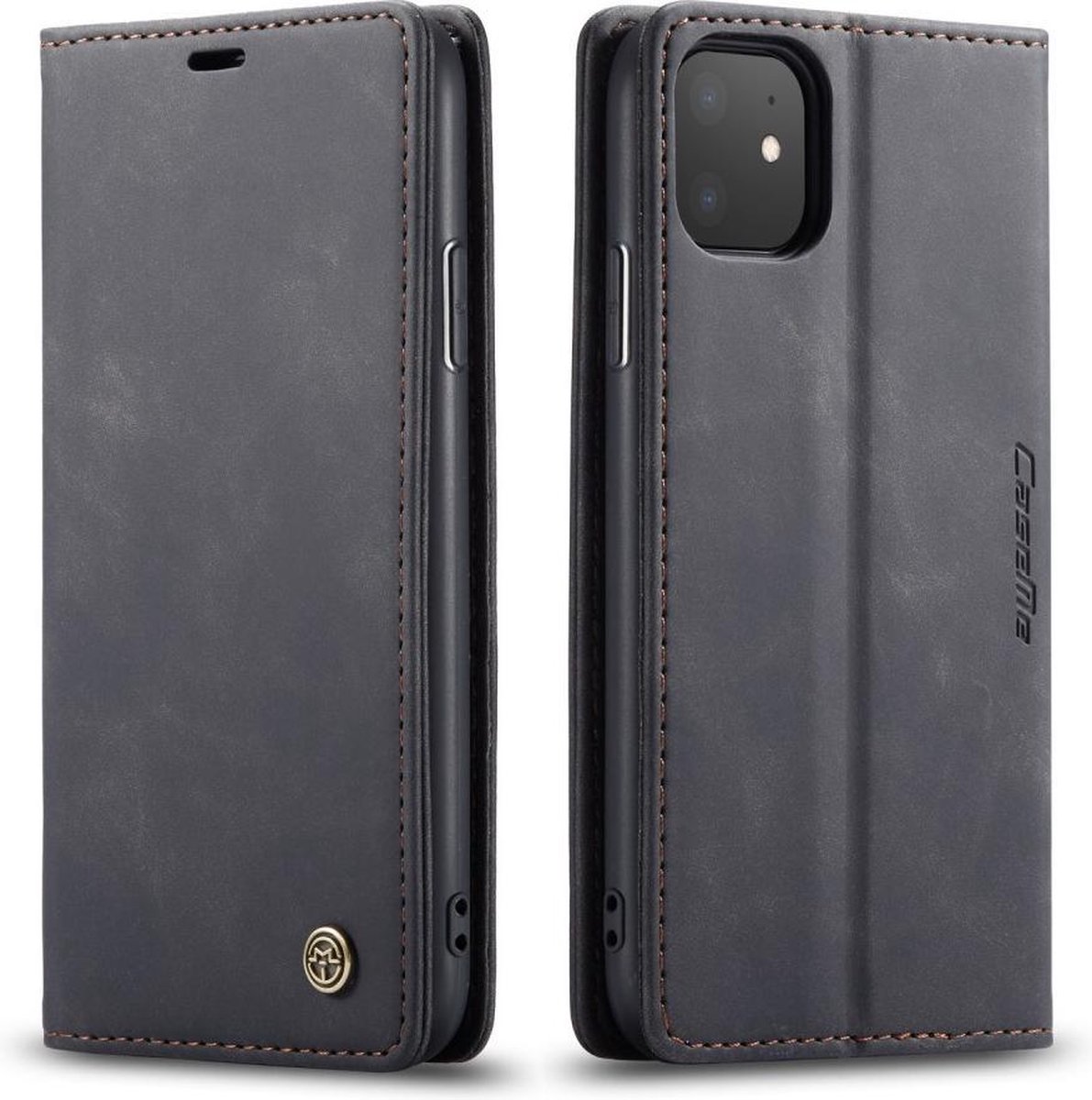 CaseMe Book Case - iPhone 11 Hoesje - Zwart