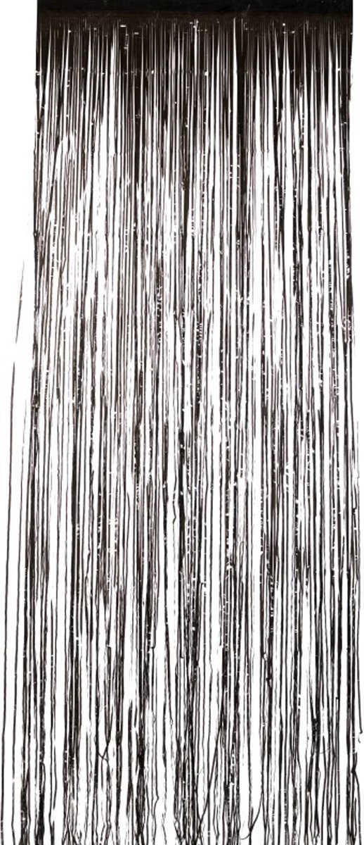 Smiffys - Shimmer Curtain Halloween Decoratie - Zwart
