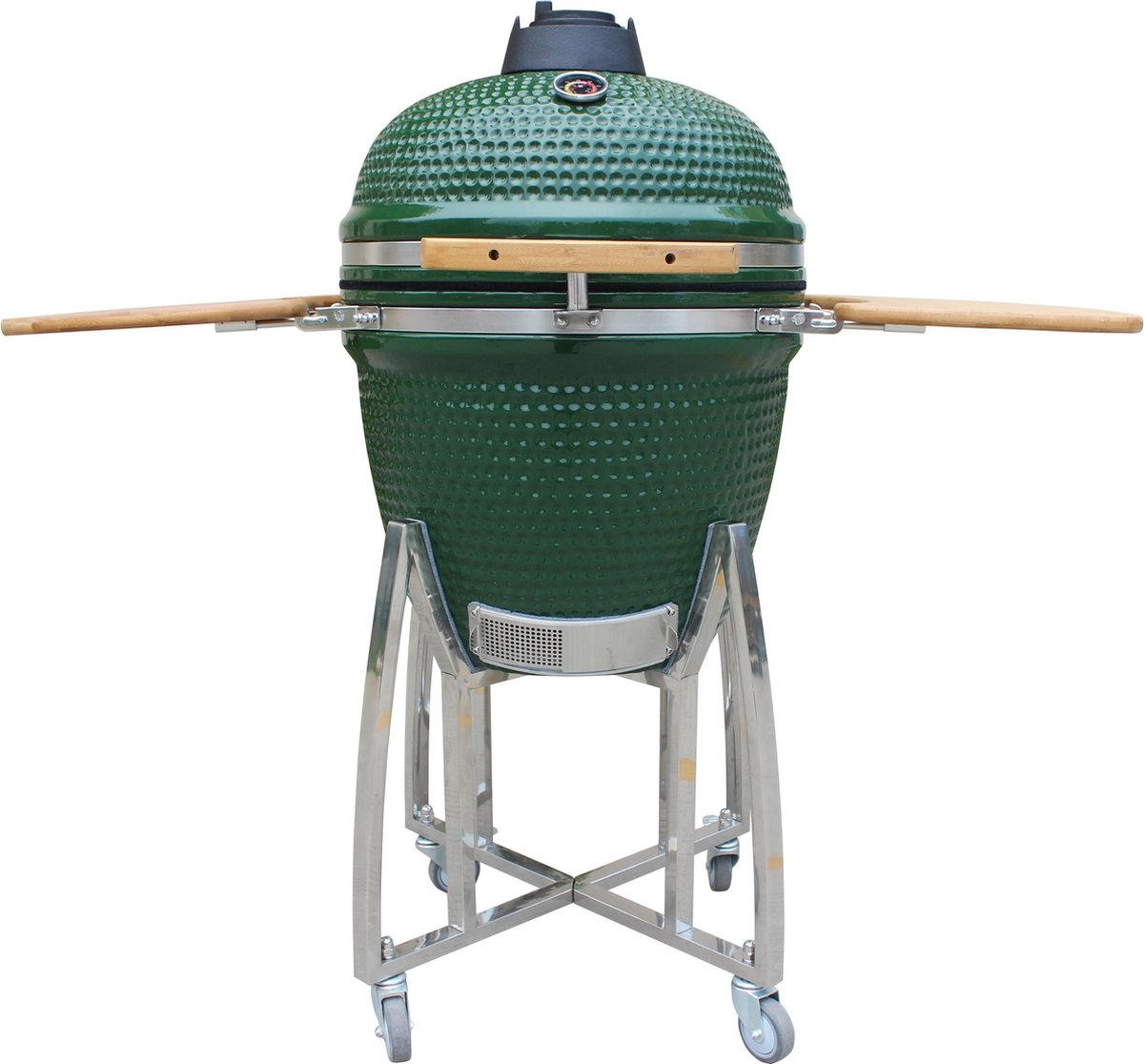 Traditie werper generatie 4cookz® Kamado BBQ 21" Green - Houtskoolbarbecue - Large - Donker groen |  bol.com