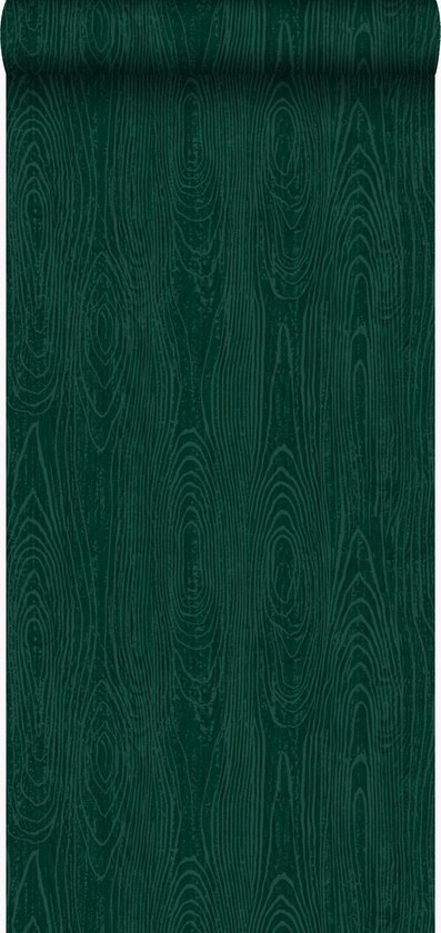 Bol Com Origin Behang Houten Planken Met Nerf Smaragd Groen 347557