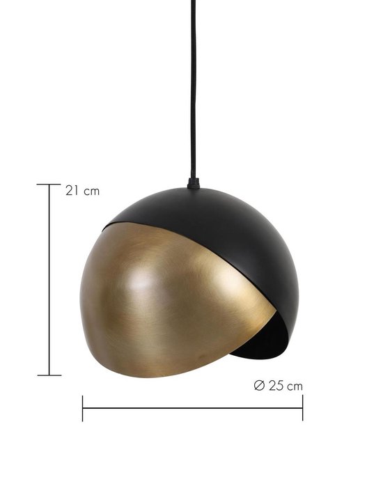 Light & Living Namco - Lampe à suspension - Ø25 x 21 cm - Bronze antique / Zwart