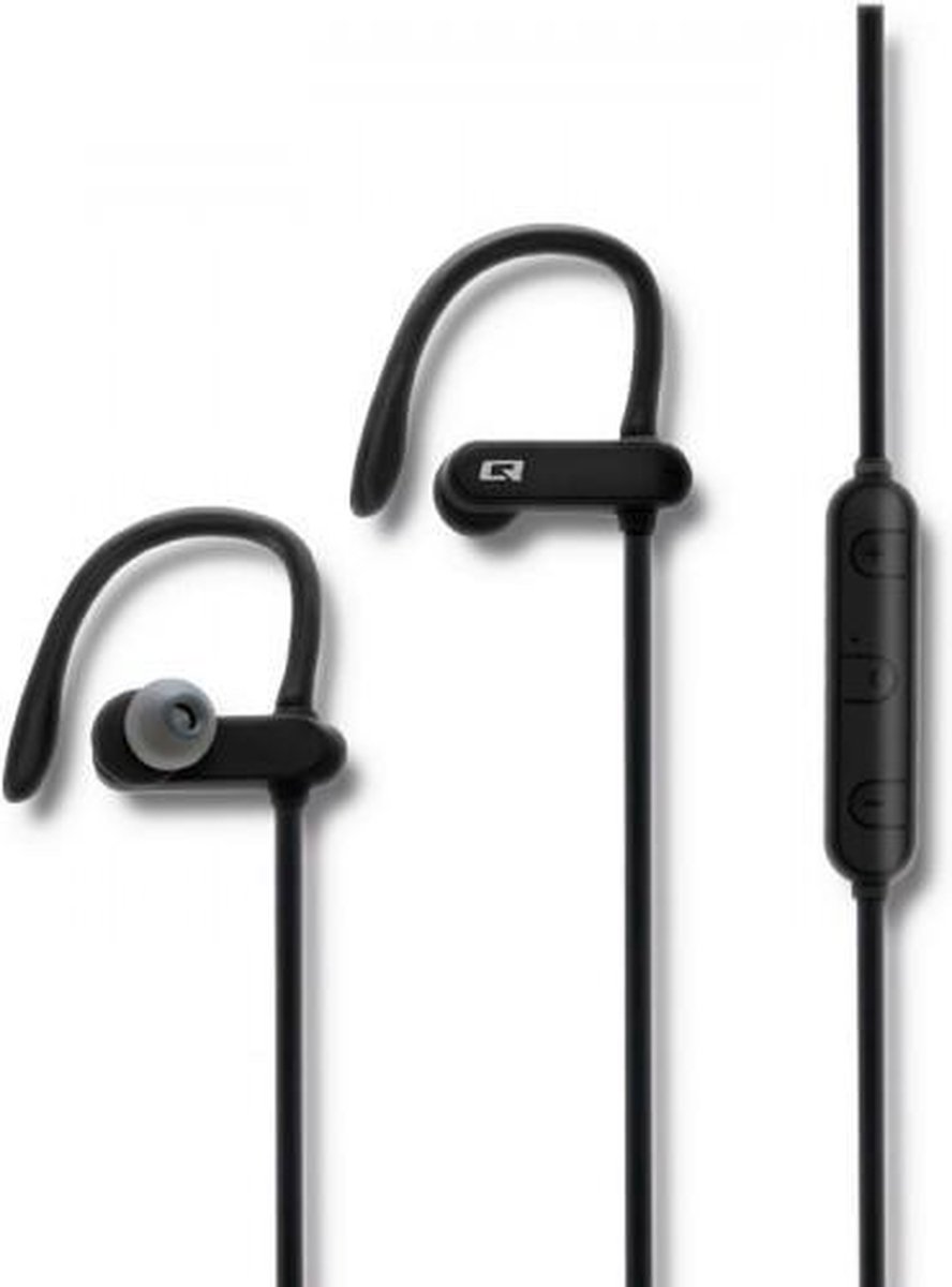 Qoltec Sports in-ear koptelefoon draadloos BT met microfoon | Superbas | Zwart.