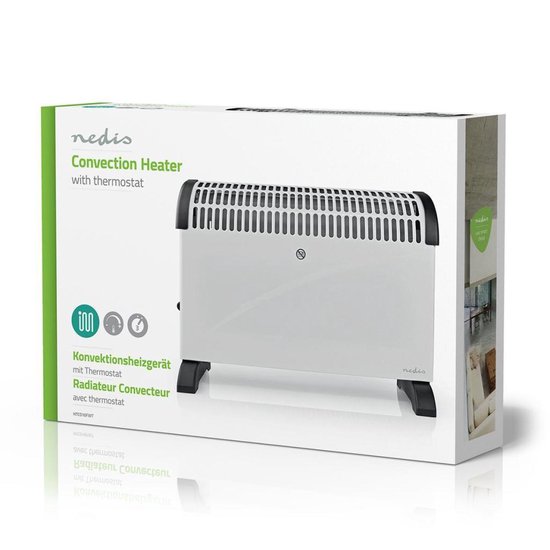 Convectorkachel | Thermostaat | 3 Standen | 2000 W | Wit