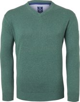 Redmond heren trui katoen - V-hals - groen -  Maat XL