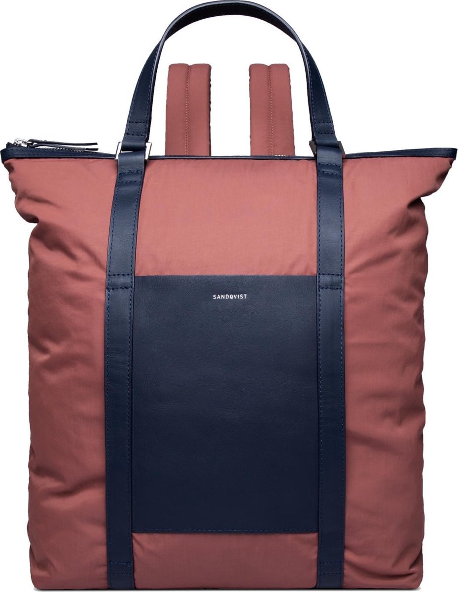 Sandqvist Marta Backpack maroon with navy leather