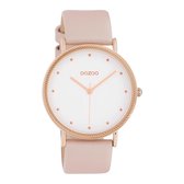 OOZOO Timepieces Rosegoudkleurig/Wit horloge  (40 mm) - Goudkleurig