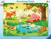 Ravensburger 05075 puzzel Contourpuzzel 42 stuk(s) Dieren