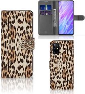 Book Case Geschikt voor Samsung Galaxy S20 Plus Telefoonhoesje met Pasjes Leopard