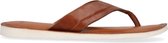 Manfield - Heren - Leren slippers bruin - Maat 41