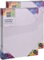 4x Canvas/schildersdoeken 18 x 24 cm - Canvasdoeken - Schildersdoek - Schilderen/verven - Hobby/knutselmateriaal