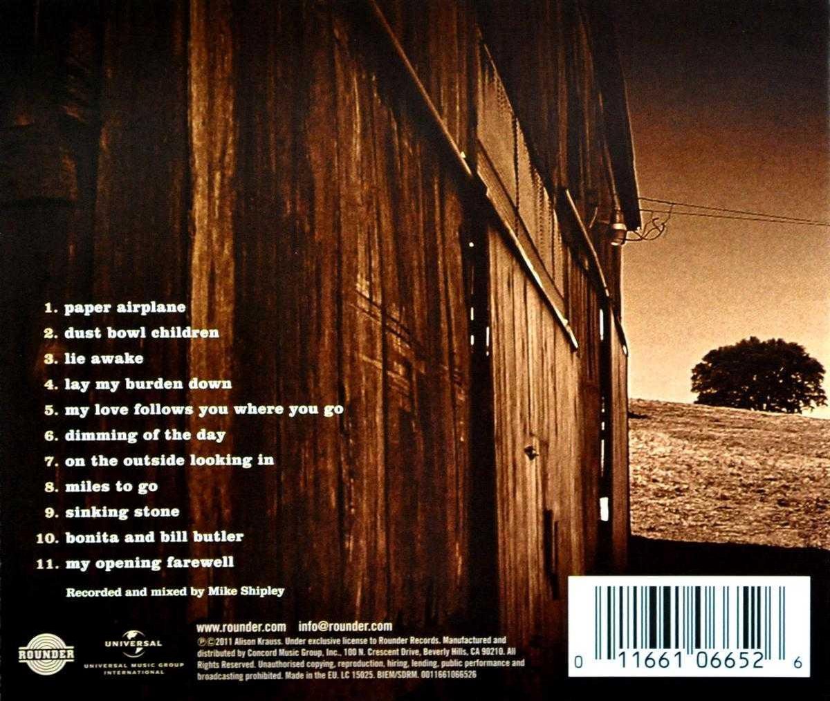 Paper Airplane, Alison Krauss & Union Station CD (album) Muziek