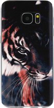 ADEL Siliconen Back Cover Softcase Hoesje Geschikt voor Samsung Galaxy S7 - Tijger