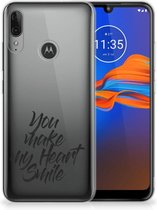 GSM Hoesje Motorola Moto E6 Plus Siliconen hoesje met naam Heart Smile