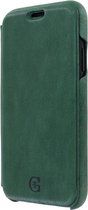 iPhone 11 Bookcase hoesje - Graffi - Geen opdruk Groen - Leer