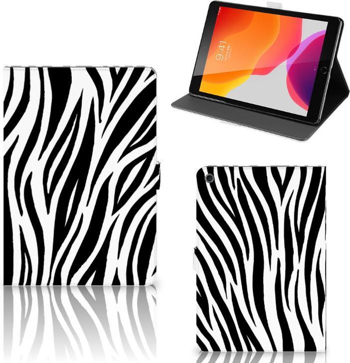 iPad 10.2 2019 | iPad 10.2 2020 | 10.2 2021 Flip Case Zebra
