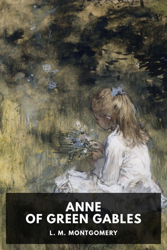 Een illustratie van een meisje met blond haar, zittend in de wei met een bosje bloemen.