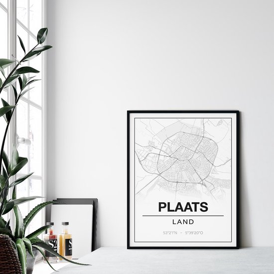 Deventer Stadskaart - White Plattegrond Poster | Kunst in Kaart