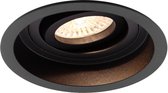 LED Spot Set - Pragmi Domy Pro - GU10 Fitting - Inbouw Rond - Mat Zwart - Verdiept - Kantelbaar - Ø105mm - Philips - MASTER 927 36D VLE - 4.9W - Warm Wit 2200K-2700K - DimTone Dimbaar - BES L