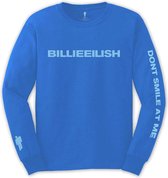 Billie Eilish Longsleeve shirt -M- Smile Blauw