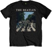 The Beatles Kinder Tshirt -Kids tm 8 jaar- Abbey Road & Logo Zwart