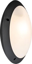 QAZQA Lucia - Moderne Wandlamp voor buiten - 1 lichts - Ø 300 mm - Zwart - Buitenverlichting