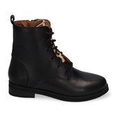 Braqeez Puck Pleun Meisjes Biker Boots - Zwart/Print - Leer - Ritssluiting