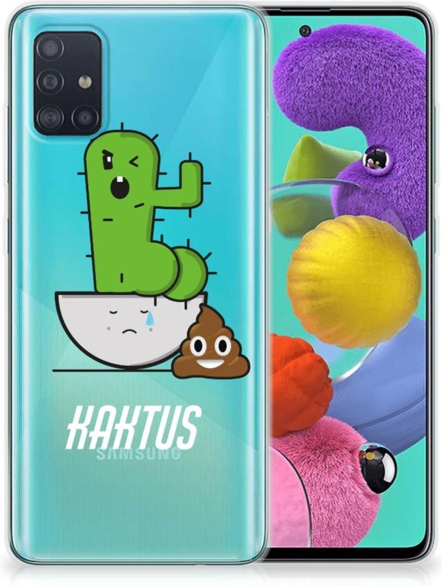 Samsung Galaxy A51 Telefoonhoesje met Naam Cactus Poo