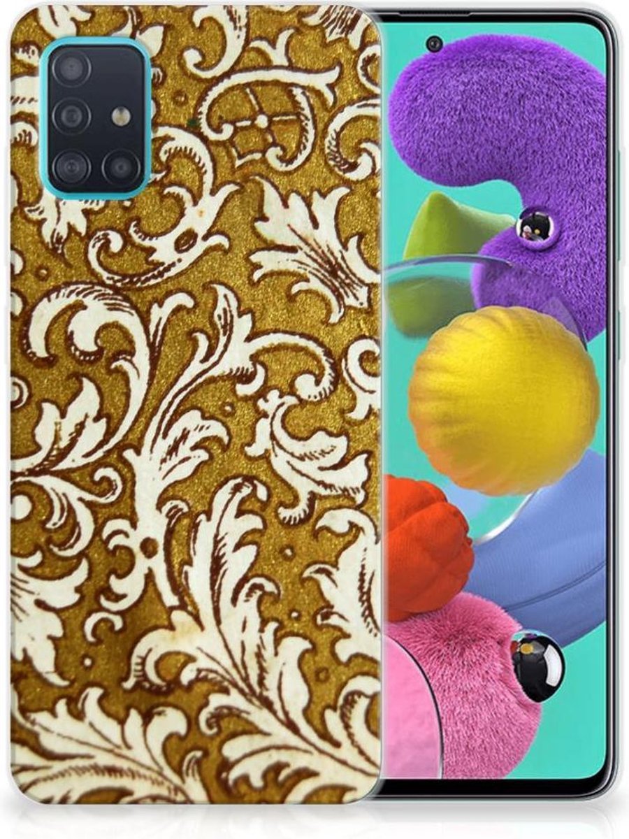 Siliconen Hoesje Samsung Galaxy A51 Barok Goud