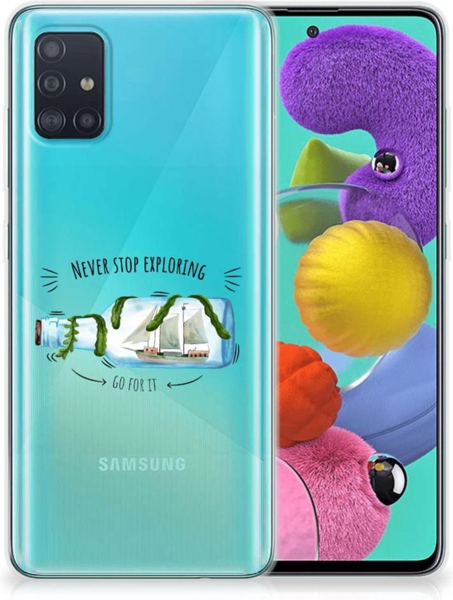 Samsung Galaxy A51 Telefoonhoesje met Naam Boho Bottle