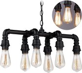 Relaxdays hanglamp industrieel - industriele lamp - steigerbuis lamp - vintage - metaal
