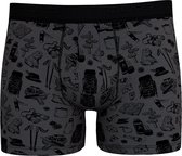 Odlo Suw Bottom Boxer Active Everyday 2 Pack Heren Sportonderbroek - Odlo Graphite Grey-Outdoor Print - Maat S