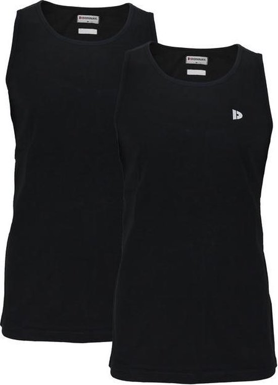 2-Pack Donnay Muscle shirt - Tanktop - Heren - Black (020) - maat M