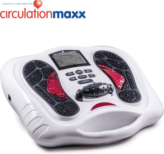 BioEnergiser Circulation Maxx Leg Revitaliser Bloedcirculatieapparaat - Voetmassage Spiersimulatie - Verbeter de bloedsomloop in benen en voeten - Ems/Tens apparaat leg trainer, spierstimulatie, incl. gel pads voor massage schouders en rug