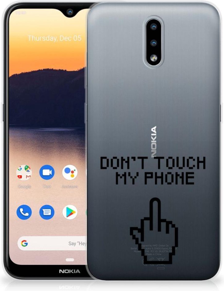 Nokia 2.3 Silicone-hoesje Finger Don't Touch My Phone