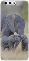 ADEL Siliconen Back Cover Softcase Hoesje Geschikt voor Huawei P10 Plus - Olifant Familie