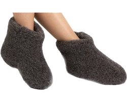 Woolwarmers Dolly wollen sloffen voor dames en heren - bruin