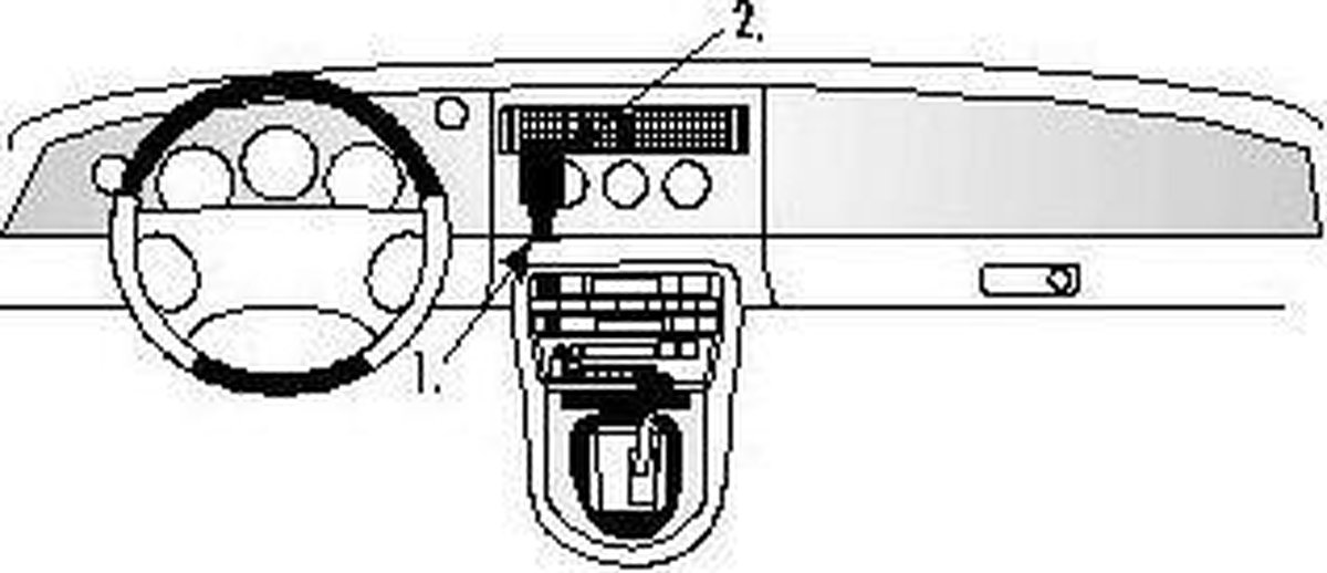 Brodit ProClip houder geschikt voor Jaguar XK8 / XKR/ XK-Serie 1997-2006 Center mount
