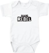 Baby rompertje Little Rebel | Korte mouw 62/68 wit