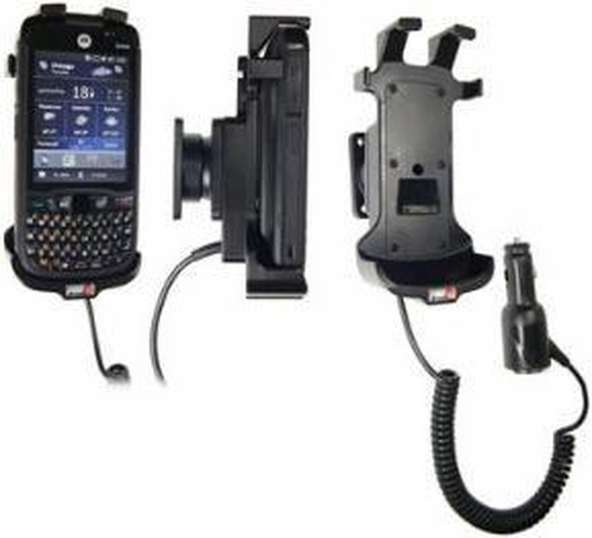 Brodit houder geschikt voor Motorola ES400 Actieve houder met 12/24V lader