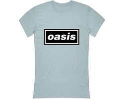 Oasis - Decca Logo Dames T-shirt - L - Blauw