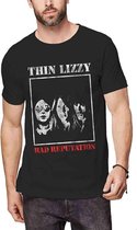 Thin Lizzy Heren Tshirt -L- Bad Reputation Zwart