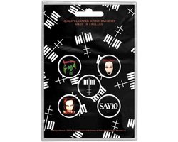 Marilyn Manson - Cross Logo Badge/button - Set van 5 - Multicolours